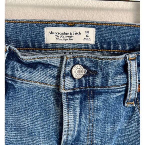 Abercrombie 90s Straight Ultra high jeans sz 28 - Picture 3 of 9